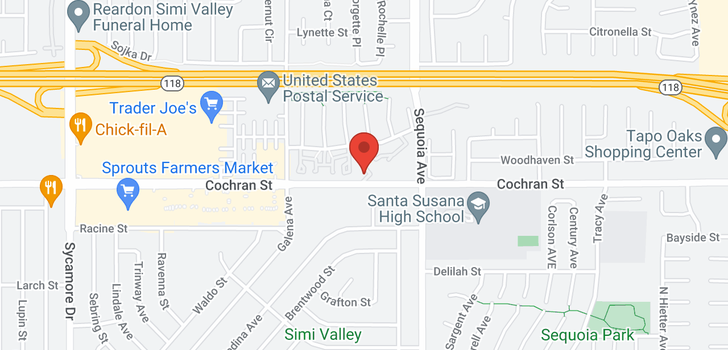 map of 3306 Darby Simi Valley, CA 93063